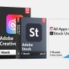إشتراك Adobe Stock unlimited+ Adobe Creative Cloud لمدة شهر رسمي من موقع أدوبي مع مساحة تخزين 1 TB